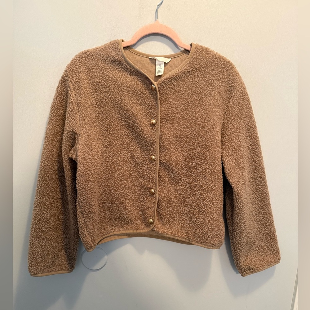 H&M Teddy Fleece Cardigan Jacket Small - Picture 2 of 7